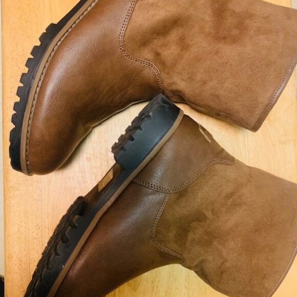 Preowned: NAUTICA BOSUN 2 Women 8.5 Low Lug Faux Leather/Suede Boots Brown - NWT - Picture 9 of 9